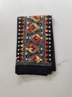 Black Kantha Work Blouse Piece