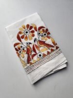 White Blouse Kantha Material – Multi-Colored Embroidery - Image 3