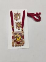 Terracotta Necklace Set Maroon colour (Sticker Theme)