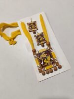Terracotta Necklace Set yellow colour (Sticker Theme) - Image 3