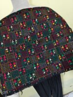 black Cotton Kantha Stitch All-Over Blouse Material - Image 2