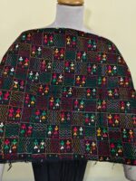 black Cotton Kantha Stitch All-Over Blouse Material - Image 3
