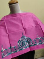 Pink Cotton Kantha Stitch Blouse Piece - Image 3