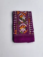 Purple Cotton Kantha Stitch Blouse Piece - Image 4