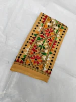 Cotton Hand Work Blouse Piece - flower design - Image 3