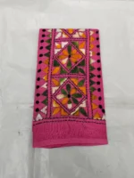 Pink Cotton Hand Work Blouse Material