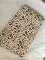 Printed Cotton Fabric (By Meter) – Multi-Use Dress & Blouse Material Cream color Craft Work - Image 2