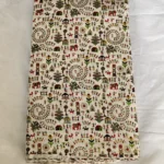 Printed Cotton Fabric (By Meter) – Multi-Use Dress & Blouse Material Cream color Craft Work