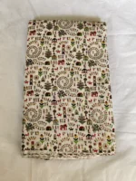 Printed Cotton Fabric (By Meter) – Multi-Use Dress & Blouse Material Cream color Craft Work - Image 4