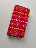 Kantha Stitch Cotton Zip Wallet – Double Zipper Compartments - Image 3