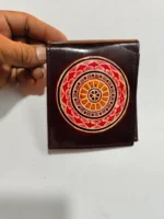 Style Leather Black brown green piping Holder Mens Wallet - Image 4