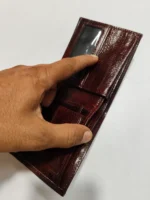 Classic Black brown Handcrafted Leather Wallet - Image 6