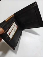 Handcrafted Shantiniketan Batik Design Leather Wallet - Image 4