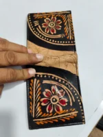 Handcrafted Shantiniketan Batik Design Leather Wallet