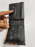 Handcrafted Shantiniketan Batik Design Leather Wallet - Image 4