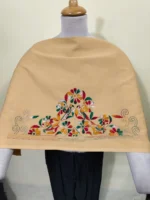 Beige Premium Cotton Kantha Stitch Blouse Material - Image 3