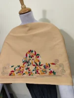 Beige Premium Cotton Kantha Stitch Blouse Material - Image 6