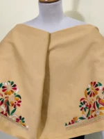 Beige Premium Cotton Kantha Stitch Blouse Material - Image 4