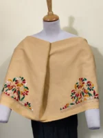 Beige Premium Cotton Kantha Stitch Blouse Material - Image 7