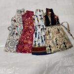 Soft cotton printed Gown frock for kids (4pc)