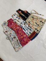 Soft cotton printed Gown frock for kids (4pc) - Image 4