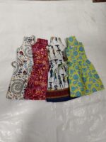 Soft cotton printed Gown frock for kids (4pc)
