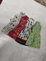 Soft cotton printed Gown frock for kids (4pc) - Image 3