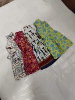 Soft cotton printed Gown frock for kids (4pc) - Image 4