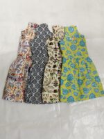 Soft cotton printed Gown frock for kids (4pc)