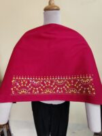 Premium Cotton  Kantha Stitch Blouse Material Red colour - Image 2