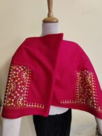 Premium Cotton  Kantha Stitch Blouse Material Red colour - Image 3