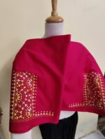 Premium Cotton  Kantha Stitch Blouse Material Red colour - Image 4