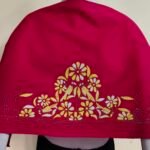 Red Premium Cotton Kantha Stitch Blouse Material