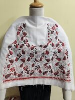 Premium Cotton Kantha Stitch Blouse Material White and multicolor