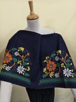 Premium Cotton Kantha Stitch Blouse Material – Floral Multicolour Design - Image 2