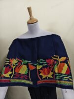 Premium Cotton Kantha Stitch Blouse Material – Swan & Lotus Design - Image 5