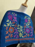 Premium Cotton Kantha Stitch Blouse Material – Floral Design - Image 3