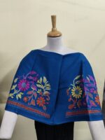 Premium Cotton Kantha Stitch Blouse Material – Floral Design - Image 4