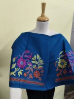 Premium Cotton Kantha Stitch Blouse Material – Floral Design - Image 6
