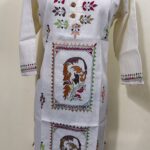 Hand-Embroidered Tagore Fictional Kantha Stitch Kurti