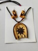Bamboo Necklace Set with Earrings – Natural Craft Jewellery - Image 5