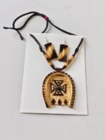 Bamboo Pendant Necklace Set with Earrings – Natural Craft Jewellery - Image 4