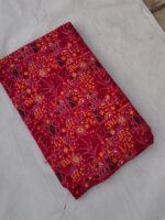 Printed Cotton Fabric (By Meter) – Multi-Use Dress & Blouse Material Red pink - Image 3