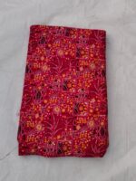 Printed Cotton Fabric (By Meter) – Multi-Use Dress & Blouse Material Red pink