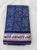 Printed Cotton Fabric (By Meter) – Multi-Use Dress & Blouse Material Blue