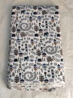 Printed Cotton Fabric (By Meter) – Multi-Use Dress & Blouse Material White Craft Work - Image 4