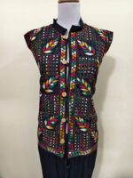 Cotton Kantha Stitch Sleeveless Jacket