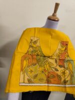Premium Cotton Kantha Stitch Blouse Material – Bird Artwork - Image 3