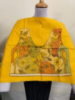 Premium Cotton Kantha Stitch Blouse Material – Bird Artwork - Image 2