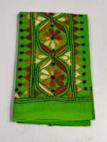 Light green Cotton Kantha Stitch Blouse Piece
